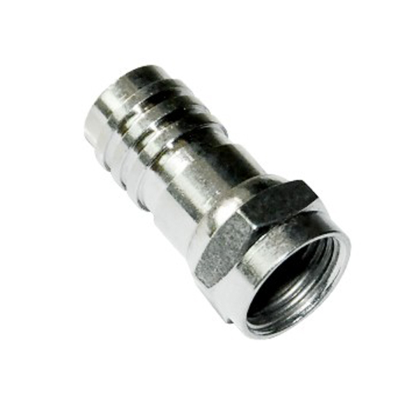 F接头连接器接RG11直式铜制注塑接同轴线缆 F接头连接器接RG11直式铜制注塑接同轴线缆