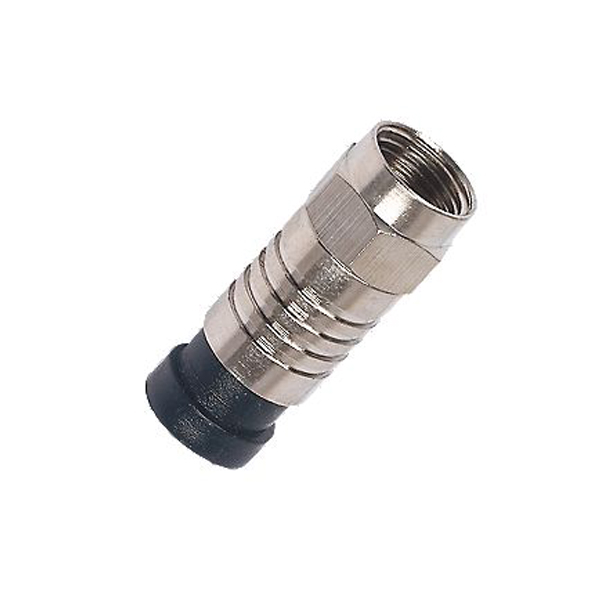 优质f连接器射频同轴直式挤压式公头 优质f连接器射频同轴直式挤压式公头