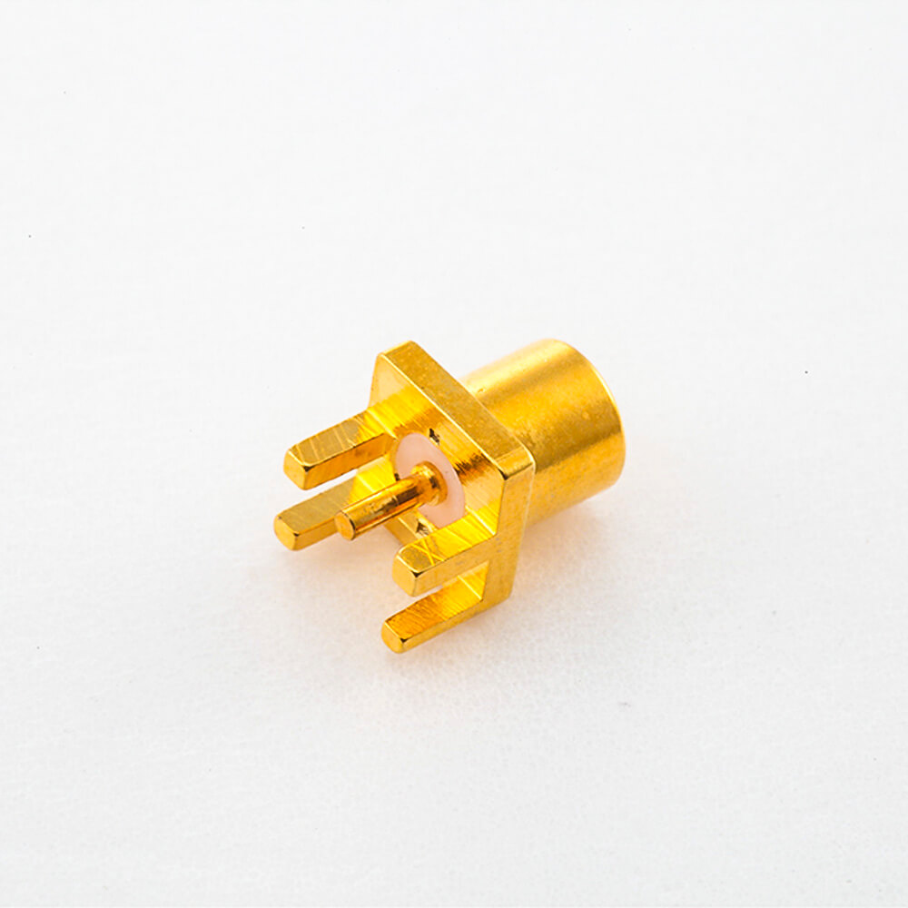 50Ohm pcb MCX接头焊接母直式卡板铜镀金50Ω