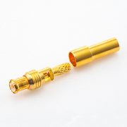 压接连接器MCX接头公头直式铜镀金50Ω