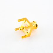 PCB插板MCX接头焊接公头直式铜镀金50Ω