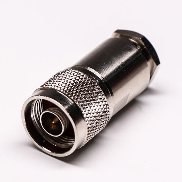 N型射频连接器直式公头螺母锁紧接线 N型射频连接器直式公头螺母锁紧接线