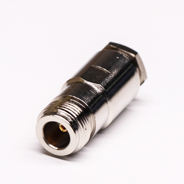 RF同轴连接器直式母头螺母锁紧接线