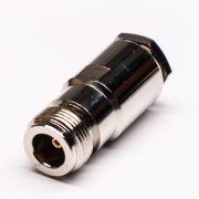 专业射频同轴连接器直式母头母针螺母锁紧