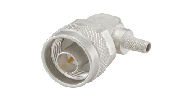 N型连接器插头50Ω直角电缆安装压接焊接端子11GHz接线柔性线