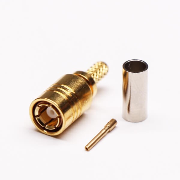 SMB公头射频连接器压接式接同轴线缆