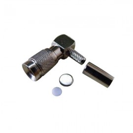 din连接器1.0/2.3压接弯式公头射频同轴电缆