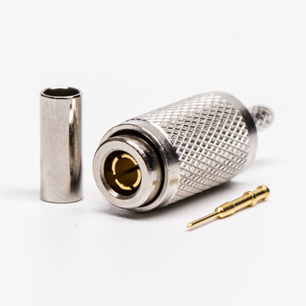 din接头直式公头压接射频同轴连接器接RG316-RG174线缆