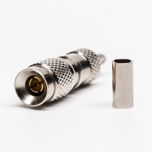 DIN1.0 2.3公头射频同轴连接器直式压接