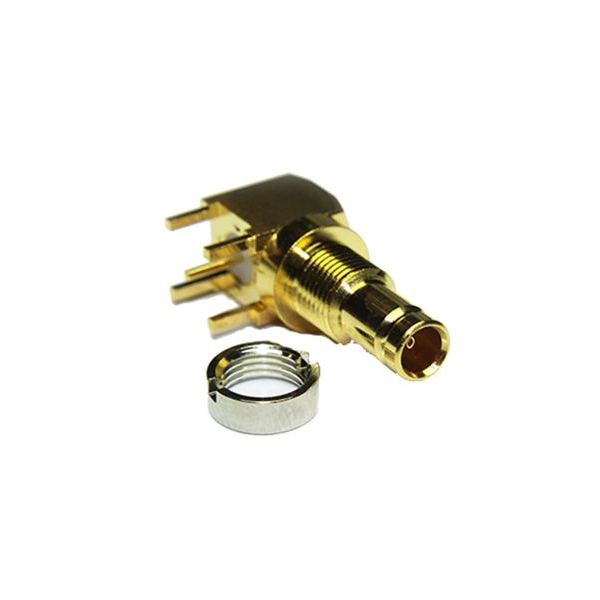 1.0 / 2.3连接器直角75Ω插座焊接端接用于PCB安装的微型微型隔板配件