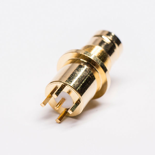 镀金1.6/5.6母头DIN射频连接器接pcb板