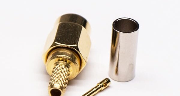 SSMA直式插头180度公头接线压接