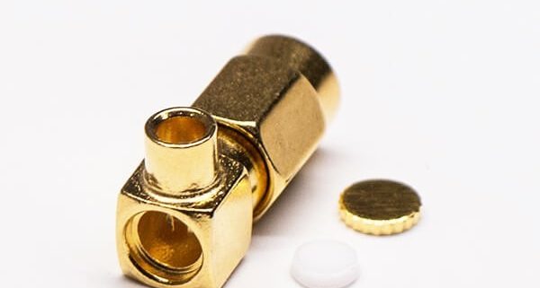 SSMA弯式插头直角90度公头接线焊接