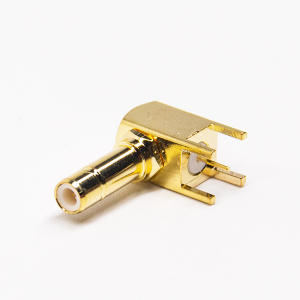 smb弯母头连接器镀金插板接PCB板