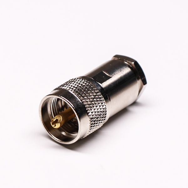 uhf公头连接器同轴接线缆直式金针UHF-50KY