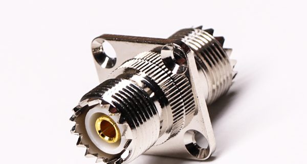 uhf 射频接头法兰安装穿墙直式接线母头UHF-UF1F-KKF