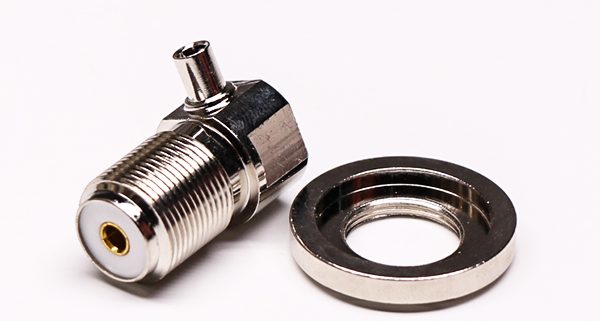 uhf弯式接头母头前锁板端穿墙UHF-SL16-KW33