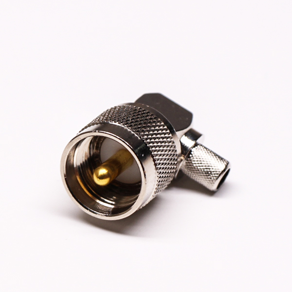 uhf射频同轴连接器UHF-C-JW-5公头弯式压接线端