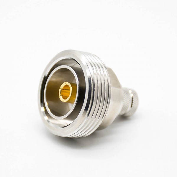 DIN型母头RF连接器DIN7/16标准50Ω镀镍直式焊接接线LMR400