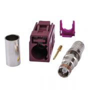 Fakra D母压接焊条接线连接器RG58 LMR-195 RG400 RG142