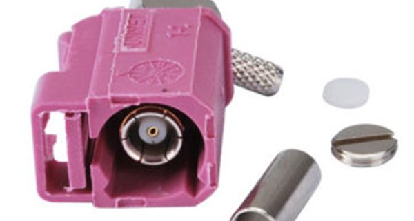 Fakra 母头直角石南花紫罗兰压接连接器用于RG174 RG316接线