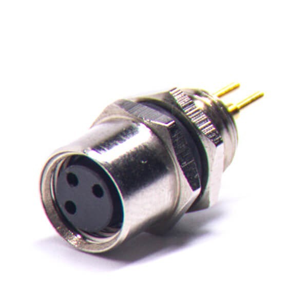 M8 PCB连接器板端后锁连接器A型3芯防水母插座传感器 M8 PCB连接器板端后锁连接器A型3芯防水母插座传感器