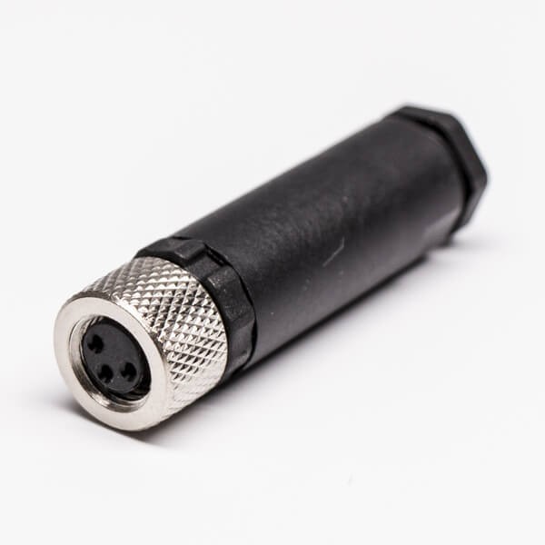 M8现场组装插头3芯母直式不带屏蔽塑料外壳M8*1.0定制 M8现场组装插头3芯母直式不带屏蔽塑料外壳M8*1.0定制