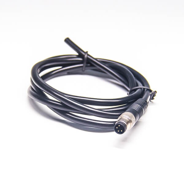 M84芯电缆公头单边直式注塑线材24AWG 1M PVC外皮