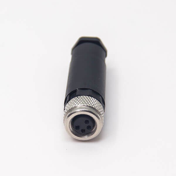 M8现场组装插头4芯母直式不带屏蔽塑料外壳M8*1.0定制 M8现场组装插头4芯母直式不带屏蔽塑料外壳M8*1.0定制