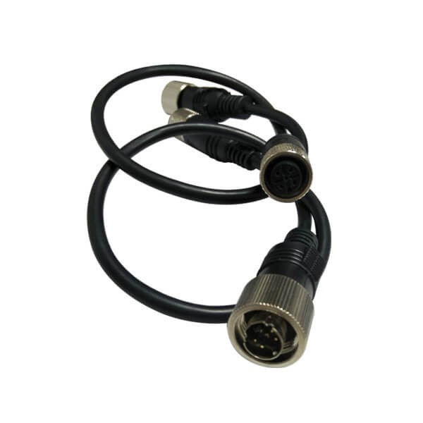 M12 4P防水电缆接头母头转MINI DIN 4PIN公头头注塑线30CM AWG22 M12 4P防水电缆接头母头转MINI DIN 4PIN公头头注塑线30CM AWG22