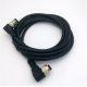 M12电缆弯母头5孔双边带线1M AWG24连接器不带屏蔽防水