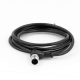 M12传感器接头4芯连接线弯头A扣不带屏蔽单边带线2M AWG22