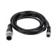 M12航空电缆A Code 4芯公头转M8 3芯母头双边注塑成型线2M AWG24不带屏蔽