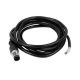 M12电缆直公头5针带线1.5M AWG22连接器通讯设备A扣不带屏蔽插头配件