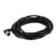 M12防水连接器 5pin 公弯头A型编码预铸式带线型防水插头5M AWG22带屏蔽