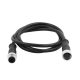 M12塑料防水头4芯A扣不带屏蔽双边注塑成型线材公转母带线1M AWG22