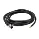 8芯M12接头A扣公头单边注塑成型线直式不带屏蔽2M AWG24
