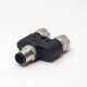 m12公母转换头Y型4pin防水两母头转一公头