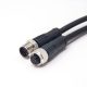 m12电缆接头A型180度公转母12芯传感器不带屏蔽1M AWG24
