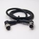 m12航空电缆8芯A型90度公对母不带屏蔽直式防水1M AWG24