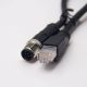 m12转rj45 8芯m12公头A型转RJ45水晶头组装电缆 不带屏蔽1M AWG24