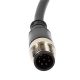 m12传感器电缆双公头8pin直式连线长A编码24ft AWG24 不带屏蔽
