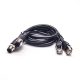 RJ45转4针M12插头公头双边接线连接器