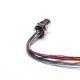 M12连接器12芯A编码单边公头接线带屏蔽防水插座1M AWG26