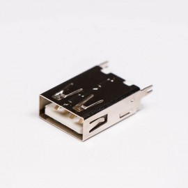 USB2.0插座直式母头插板式连接器