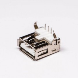 直角弯头usb2.0母头type a插孔白色胶芯