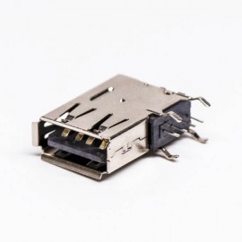 侧插usb母座穿孔式接PCB板