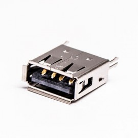 usb直插母头DIP黑胶插孔接板
