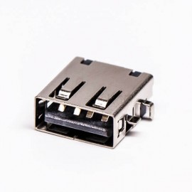 usb接口 type a母座弯头四脚前贴板后插板