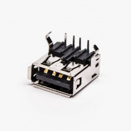 usb type a接口母头弯式插孔接PCB板